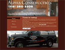 Tablet Screenshot of alpha-construction.biz